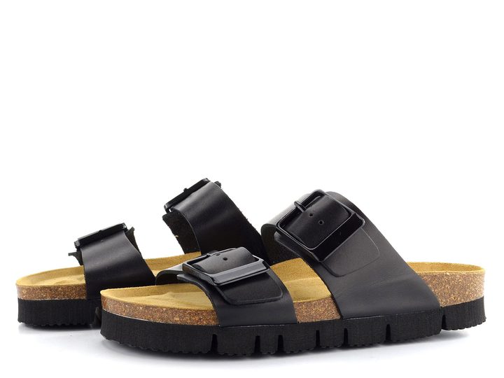 BIO Life pantofle fuzbetové černé 2011.71 Pisa/820