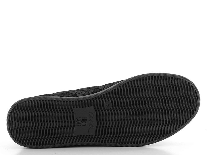 Ara kotníkové tenisky se zipem černé Rom 12-24499-01