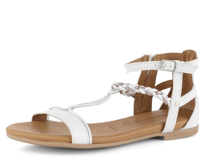Tamaris rímske sandále White Comb 1-28043-22