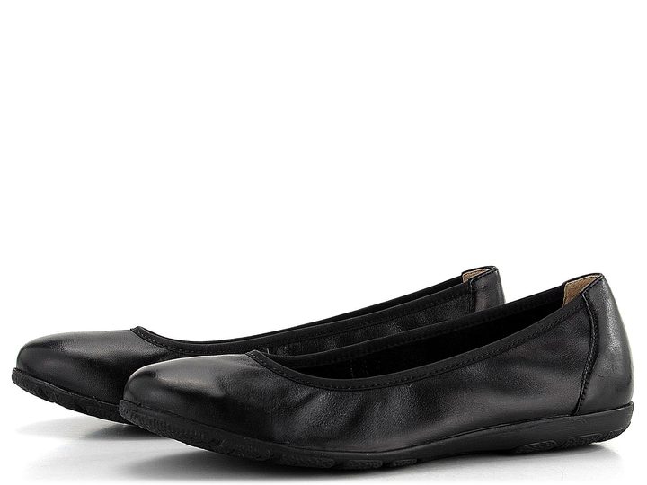 Caprice kožené baleríny černé 9-22150-42