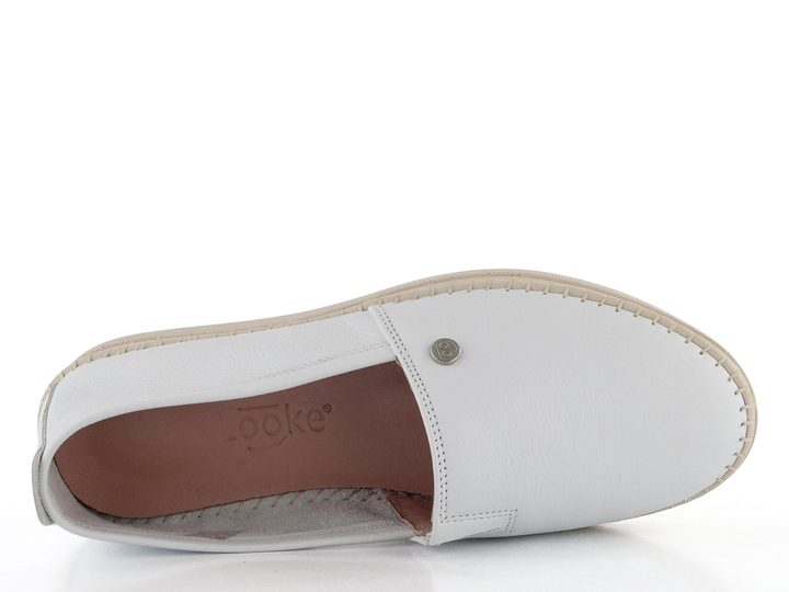 Looke kožené mokasíny Pascaline white L1192_03