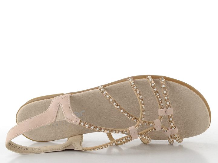 Rieker páskové sandály kupfer/rose 64270-90