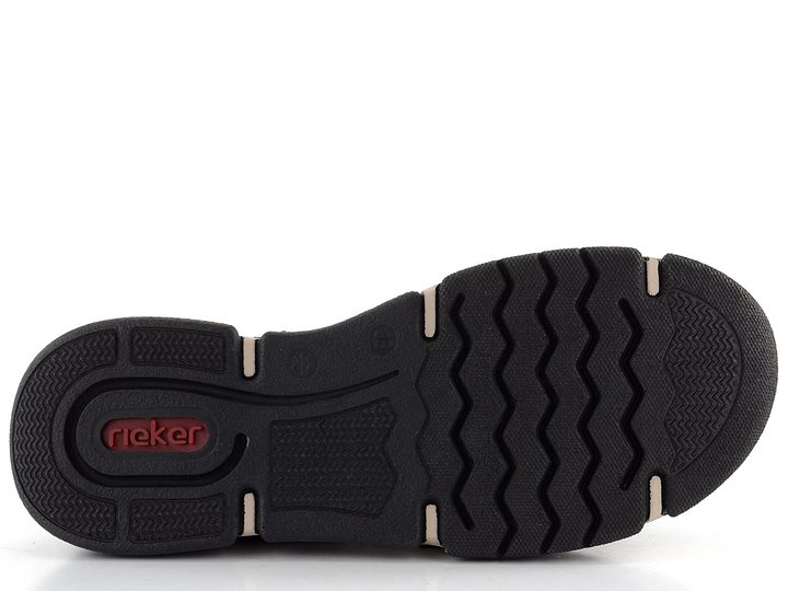 Rieker nazúvacia členková obuv na platforme čierna 45957-00