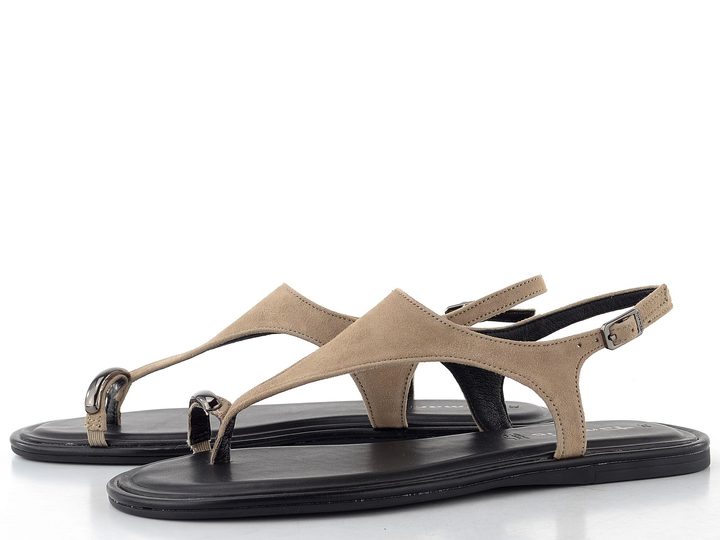 Tamaris sandály/žabky taupe 1-28142-46