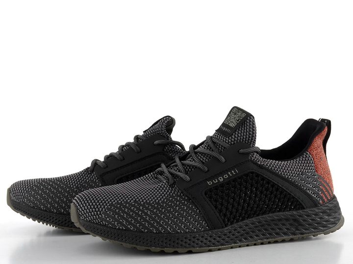 Bugatti pánské úpletové tenisky šedočerné 341-62362-6900