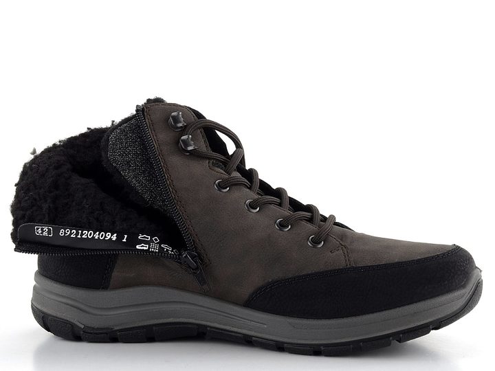 Rieker pánska šnurovacia členková obuv šedá 03640-25