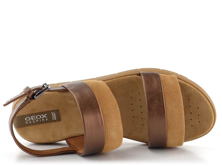 Geox pásikové sandále Dandra Bronze/Camel D35NNA0AJ22C6E5F
