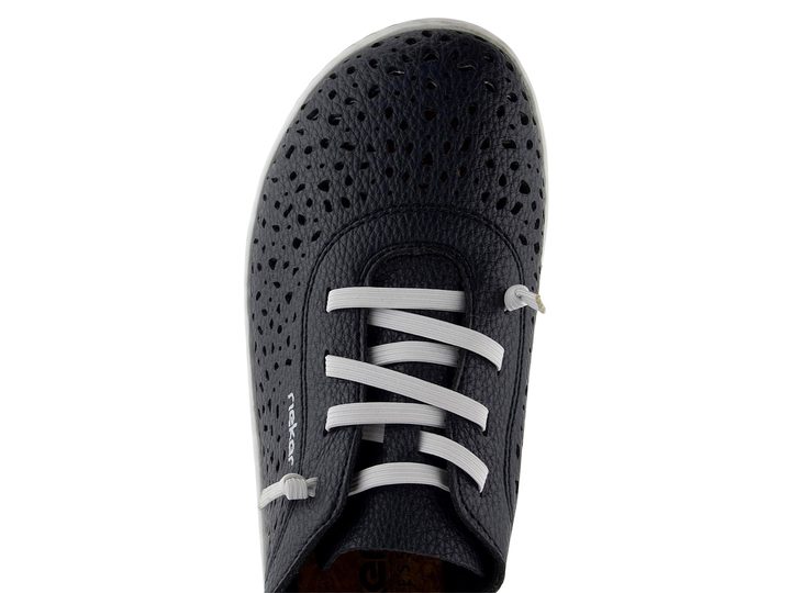 Rieker tmavo modré poltopánky s pružným šnurovaním 52805-14