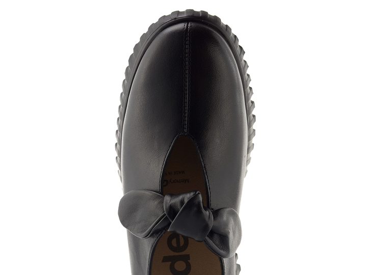 Wonders kožené polobotky s mašličkou negro A-4421
