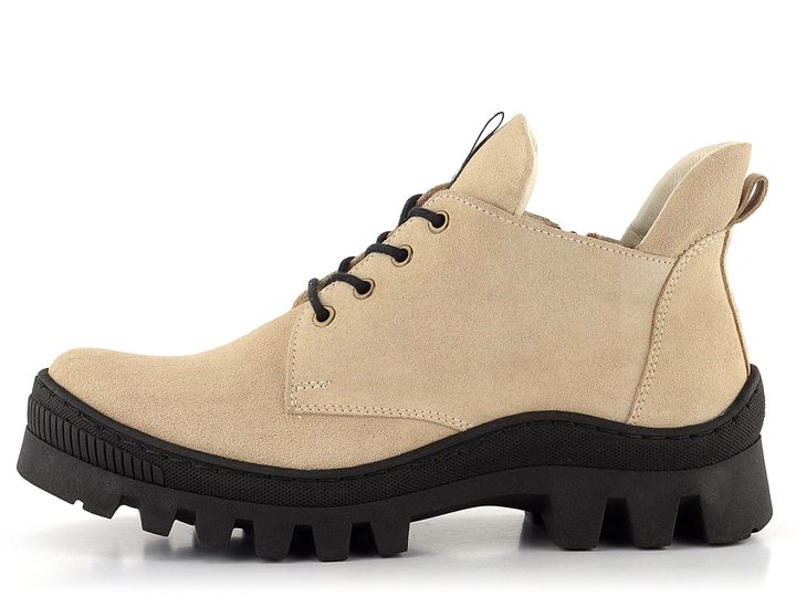 Barton semišové polobotky béžové 2233