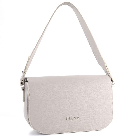 Elega kabelka-psaníčko krémové s klopnou 69478