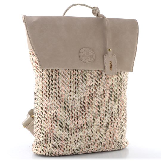 Rieker béžový batoh s klopou beige/ginger H1386-94