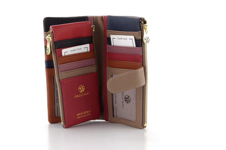 Dámská peněženka s odepínatelným pouzdrem béžová/barevná LCY-1949