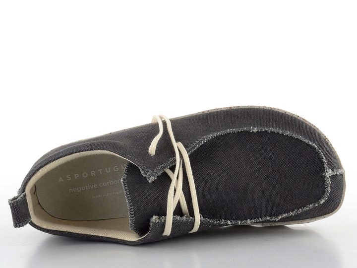 Asportuguesas plátěné polobotky na platformě washed black P018025020