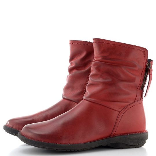 Creator řasený kotník se zipem red antique IB 26181
