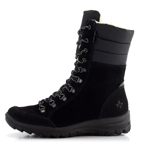 Rieker šnurovacia členková obuv s membránou čierna L7101-00