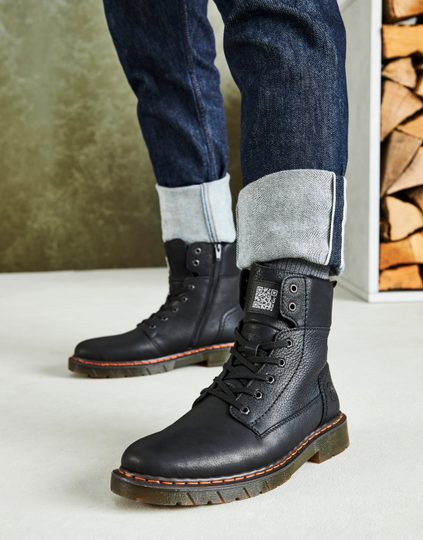 Rieker pánský vysoký kotník černý 32602-00