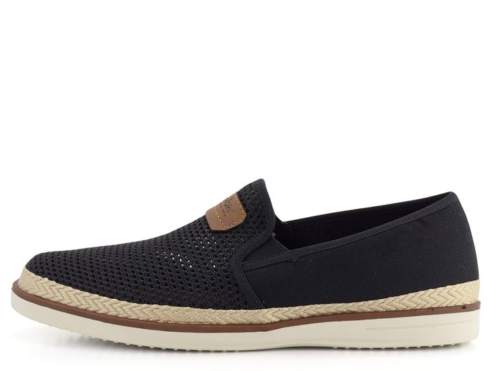 Rieker vzdušné pánské espadrilky černé B2366-00