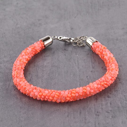 Náramek rokajl lososový