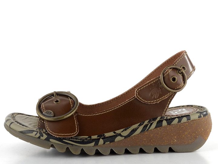 Fly London sandále hnedé Tram Camel P500723002