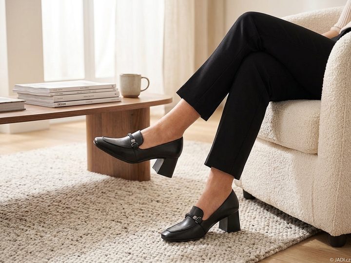 Caprice čierne lodičky so širokým podpätkom 9-24401-41