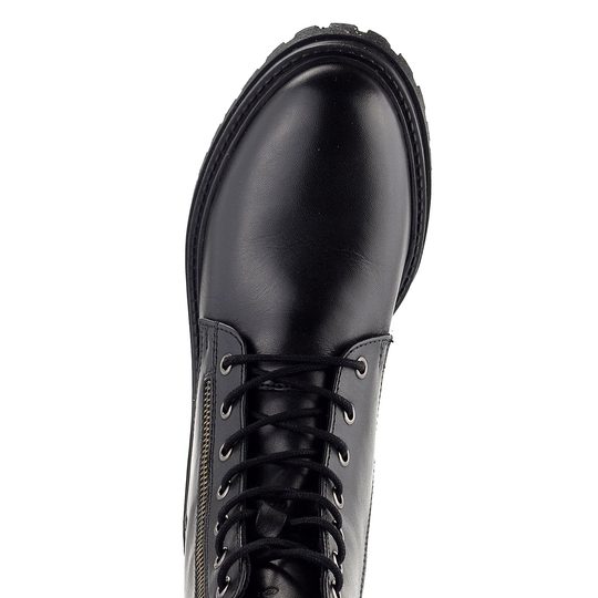 Geox členková obuv šnurovacia hladká čierna Iridea D16HRF00043C9999