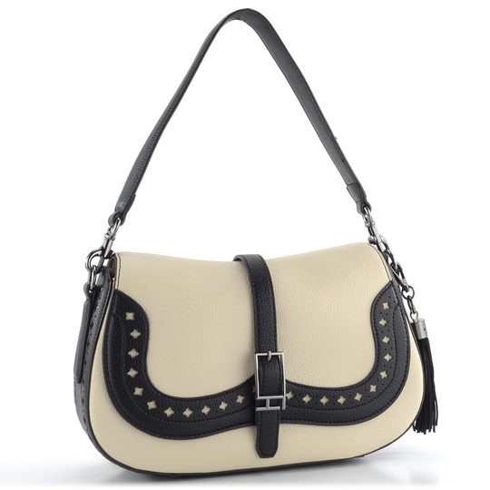 Hispanitas luxusná kabelka kombinovaná Milk/Black BI243536