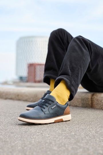 Rieker pánske šnurovacie poltopánky s membránou tmavo modré B3317-14