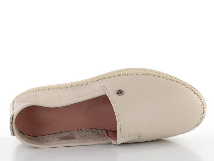Looke kožené mokasíny Pascale krémové L0599_64