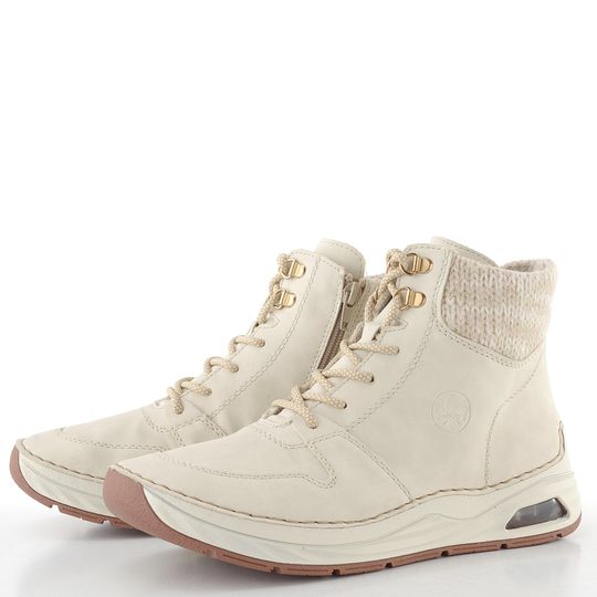 Rieker šněrovací kotník crema/offwhite-metallic 44555-60