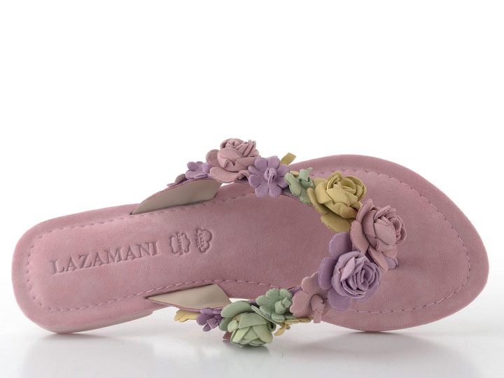 Lazamani žabky s květinkovým páskem rose LA33801