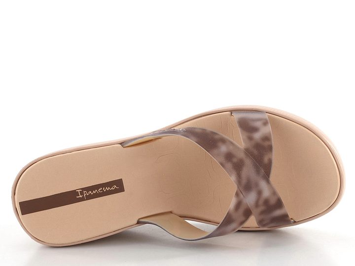 Ipanema béžové šľapky na kline High Fashion Slide Fem 83520-AQ407Z