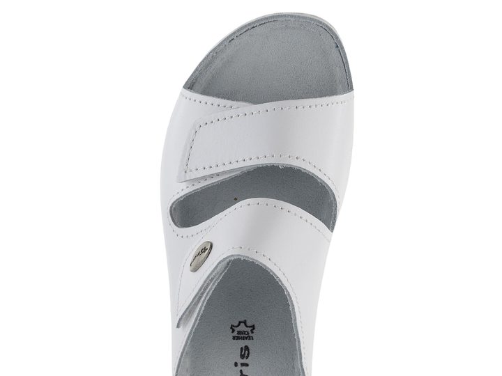 Tamaris fuzbetové pantofle White Leather 1-27510-41