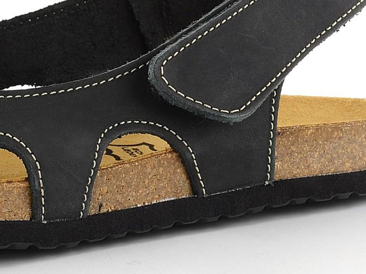 BIO Life fuzbetové sandály Riva Black 0837