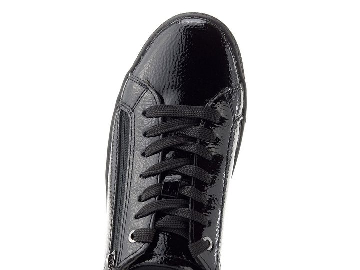 Tamaris tenisky na platforme black patent 1-23313-41