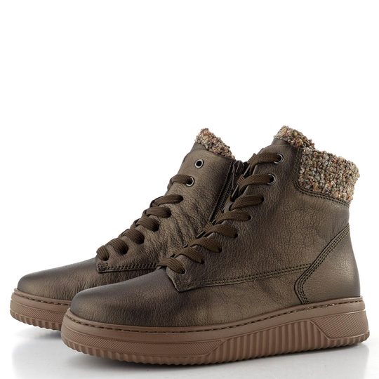 Gabor široký šněrovací kotník smog/mohair 76.795.65