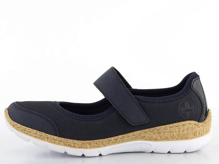 Rieker športovejšie baleríny s pásikom tmavo modré N42B0-14