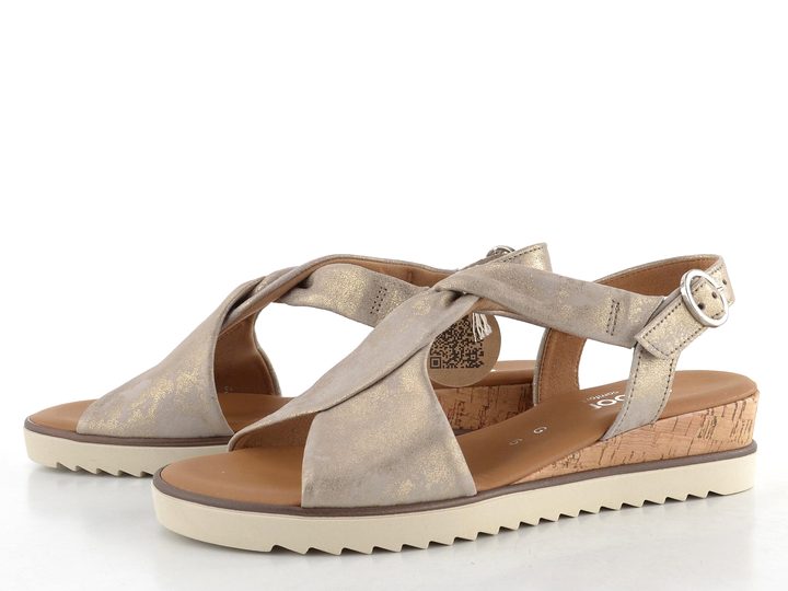 Gabor metalické sandály na klínu Muschel 62.751.95