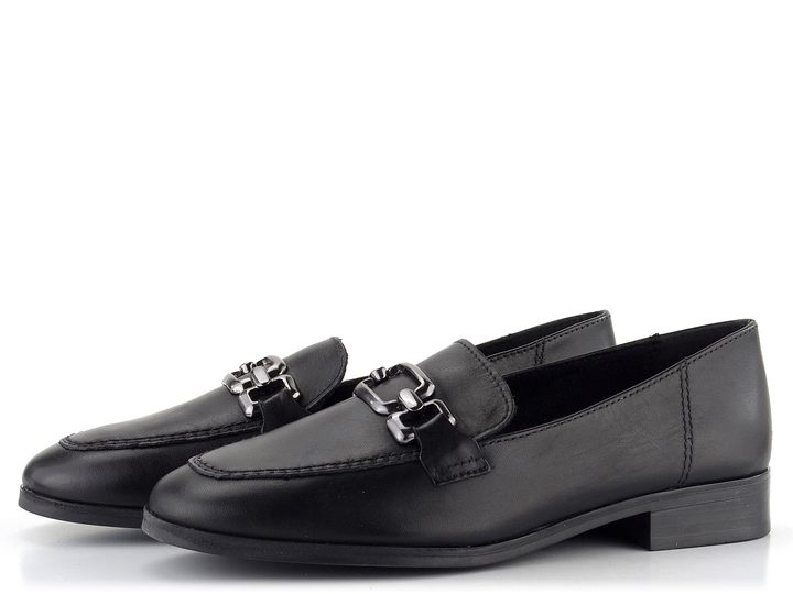 Tamaris mokasíny Black Leather 1-24213-41