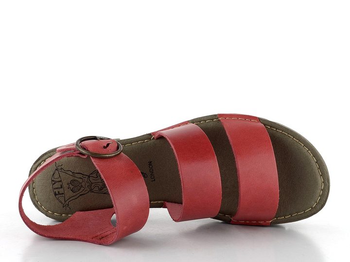 Fly London sandály na platformě s podpatkem červené P801520004