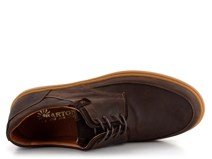 Barton pánské ležérní kožené polobotky hnědé M24137