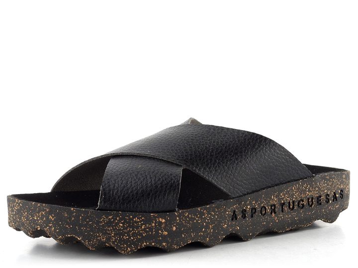 Asportuguesas černé pantofle P018276000