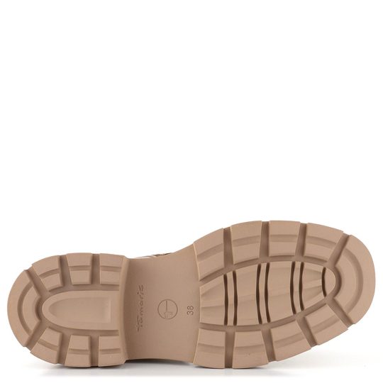 Tamaris hladký šněrovací kotník Taupe 1-25215-29