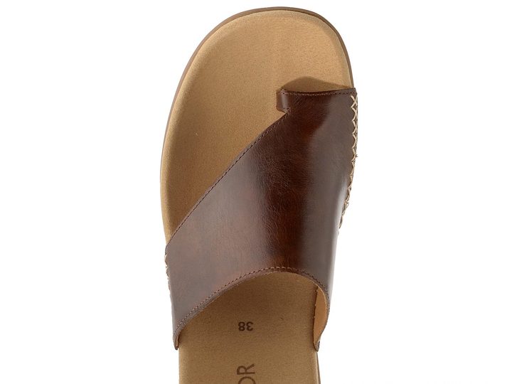 Gabor hnědé pantofle žabky Peanut 03.700.24