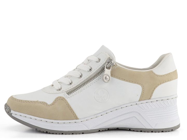 Rieker tenisky na kline biele/béžové N4324-80