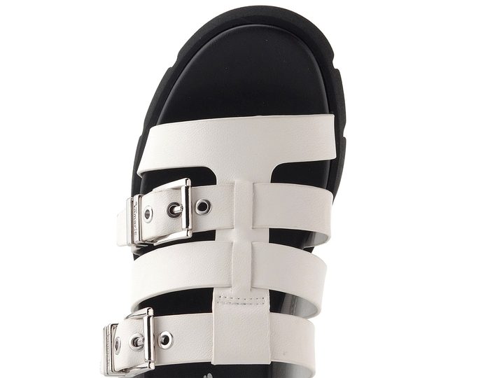 Tamaris bílé pantofle na vysoké platformě s klínkem 1-27512-46