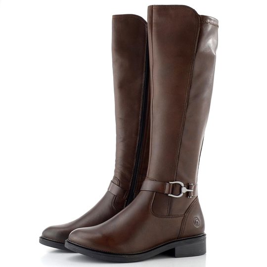 Remonte hnědé hladké kozačky D2W77-25