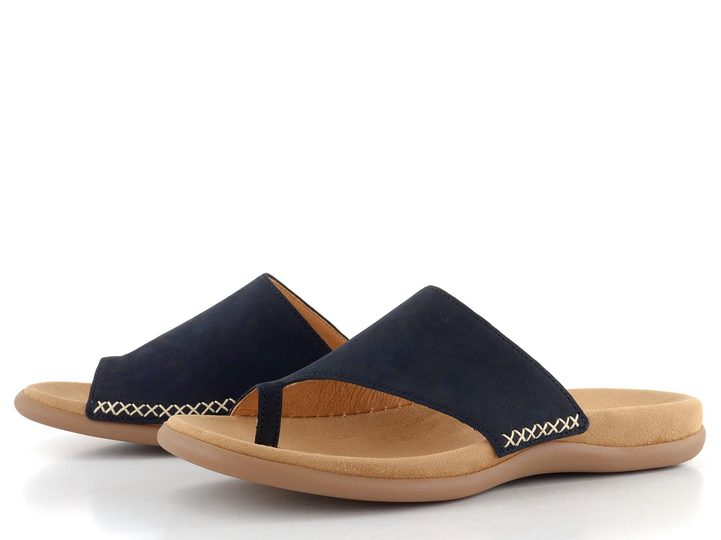 Gabor nubukové pantofle žabky Nightblue 03.700.16