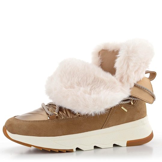 Geox kotník s kožešinkou a membránou Falena ABX tobacco D16HXC02285C6777