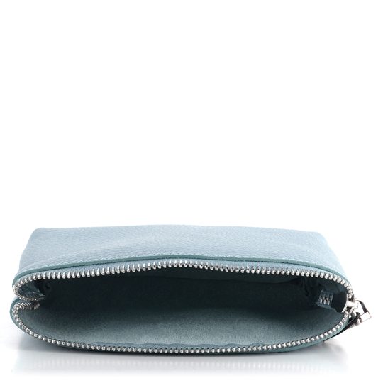 Elega kožená etuje sv. modrá/stříbro 68811